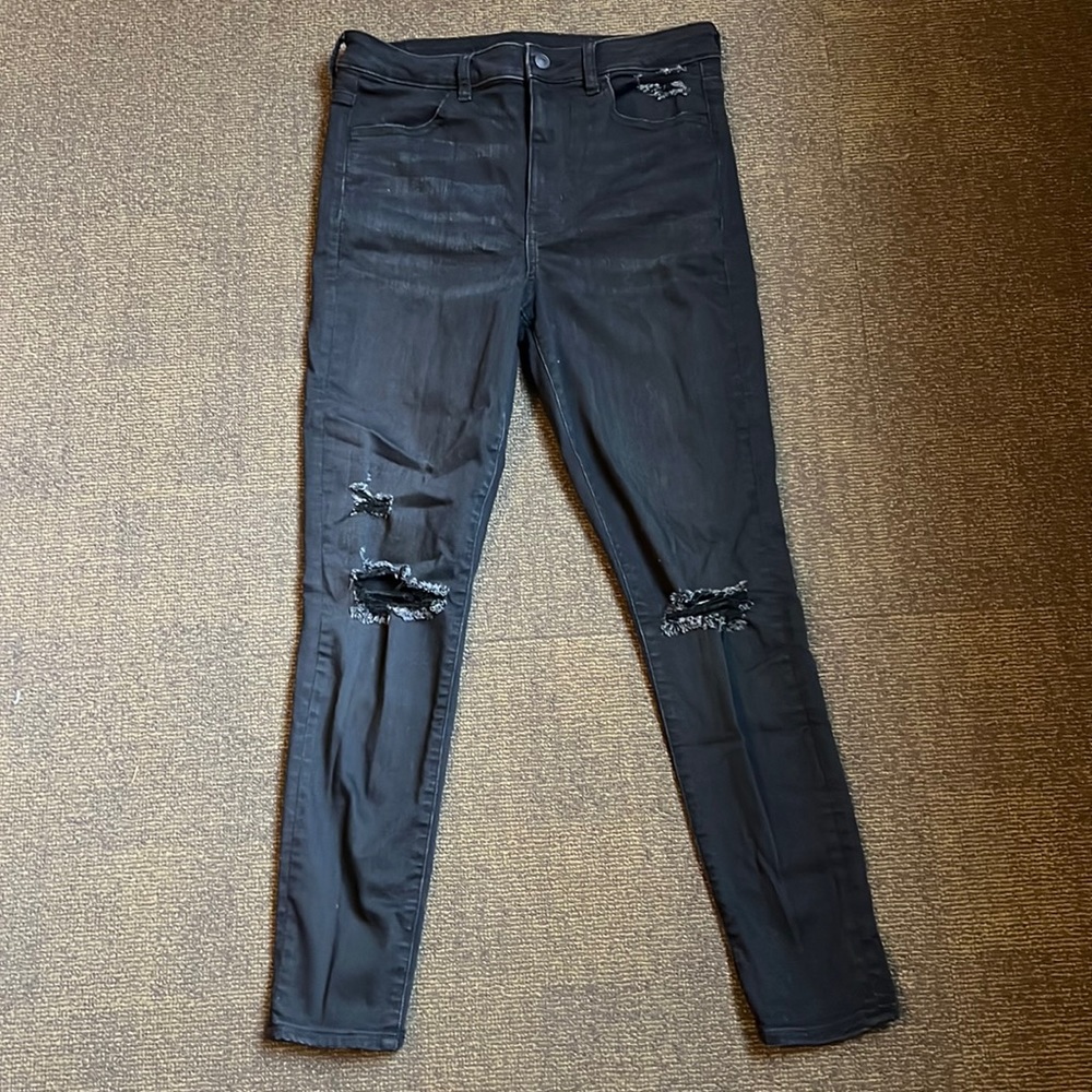 American Eagle Outfitters: black Super high rise 12 regular next level stretch!